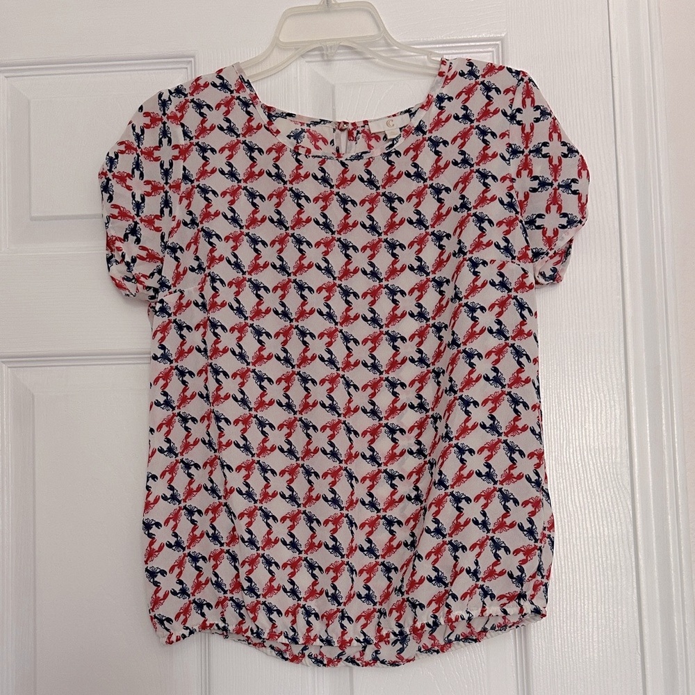 Charming Charlie Women's Lobster Patterned Top